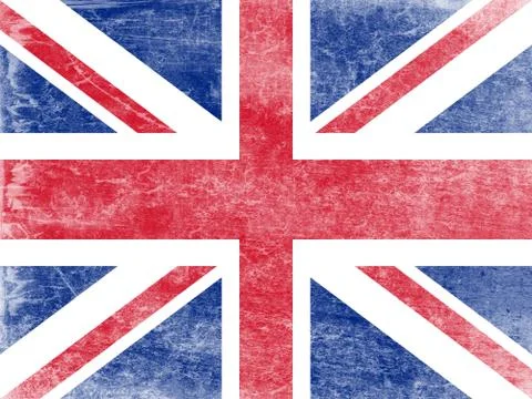 Grunge flag of Great Britain. Illustrazione stock