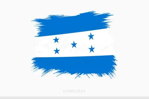 Grunge flag of Honduras, vector abstract grunge brushed flag of Honduras. Stock Illustration