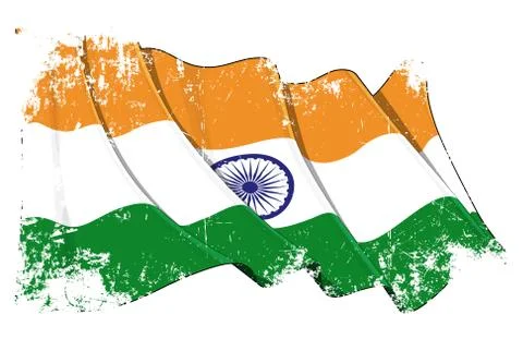 Grunge Flag of India Stock Illustration