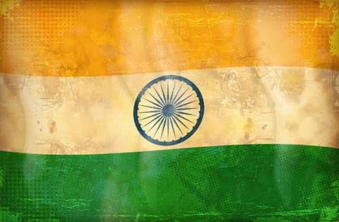 Grunge flag -  India Stock Illustration