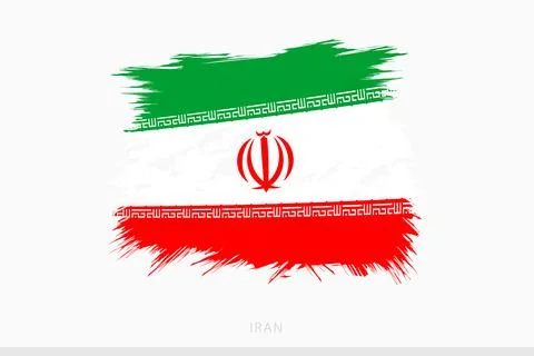 Grunge flag of Iran, vector abstract grunge brushed flag of Iran. Иллюстрация