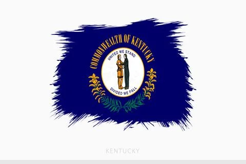 Grunge flag of Kentucky, vector abstract grunge brushed flag of Kentucky. Stock Illustration