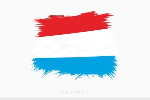 Grunge flag of Luxembourg, vector abstract grunge brushed flag of Luxembourg. Stockillustratie