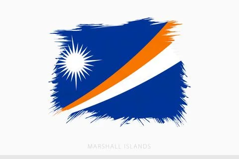 Grunge flag of Marshall Islands, vector abstract grunge brushed flag of Mar.. Stock Illustration