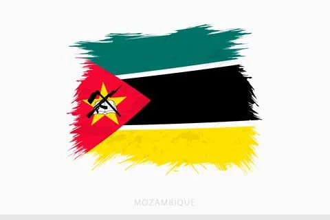 Grunge flag of Mozambique, vector abstract grunge brushed flag of Mozambique. Stock Illustration