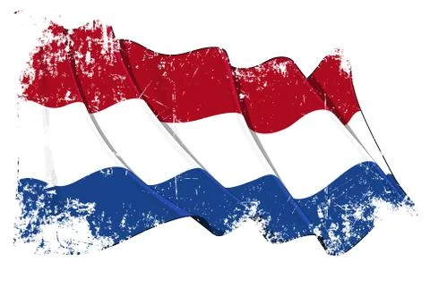 Grunge Flag of Netherlands Stock Illustration