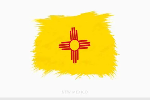 Grunge flag of New Mexico, vector abstract grunge brushed flag of New Mexico. Stock Illustration