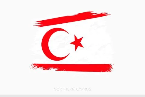 Grunge flag of Northern Cyprus, vector abstract grunge brushed flag of Nort.. Stock Illustration