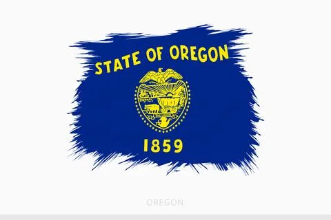 Grunge flag of Oregon, vector abstract grunge brushed flag of Oregon. Stock Illustration