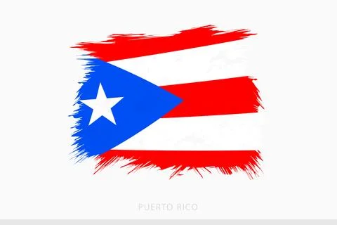Grunge flag of Puerto Rico, vector abstract grunge brushed flag of Puerto Ric Stock Illustration