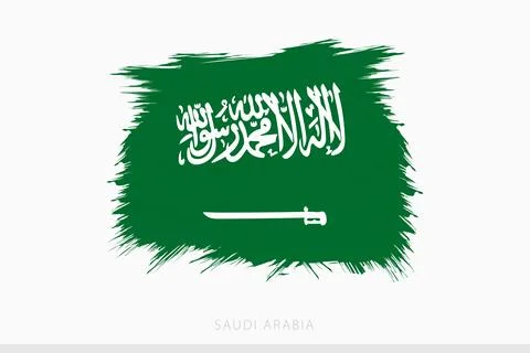 Grunge flag of Saudi Arabia, vector abstract grunge brushed flag of Saudi A.. Stockillustratie