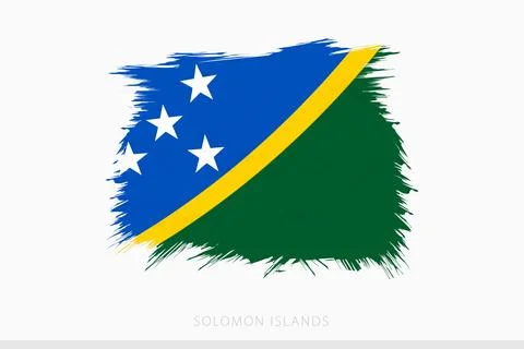 Grunge flag of Solomon Islands, vector abstract grunge brushed flag of Solo.. イラスト素材