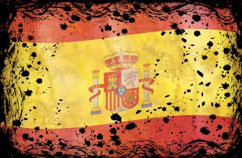 Grunge flag  Spain Stock Illustration