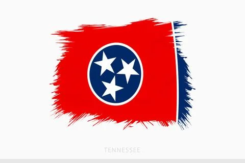 Grunge flag of Tennessee, vector abstract grunge brushed flag of Tennessee. Stock Illustration