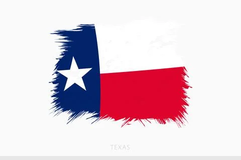 Grunge flag of Texas, vector abstract grunge brushed flag of Texas. Stock Illustration