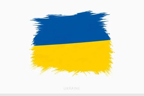 Grunge flag of Ukraine, vector abstract grunge brushed flag of Ukraine. Stock Illustration