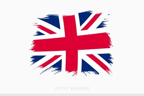 Grunge flag of United Kingdom, vector abstract grunge brushed flag of Unite.. Иллюстрация