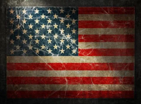 Grunge flag of usa. horizontal composition イラスト素材