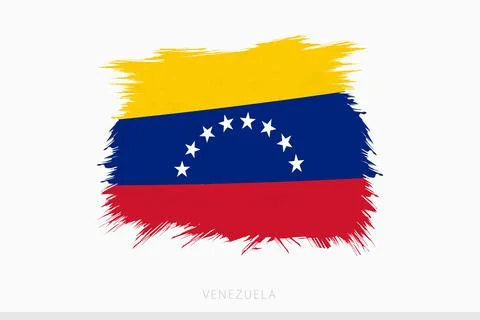 Grunge flag of Venezuela, vector abstract grunge brushed flag of Venezuela. 库存插图