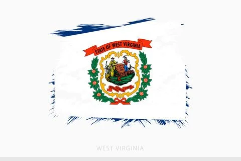 Grunge flag of West Virginia, vector abstract grunge brushed flag of West V.. Stock Illustration