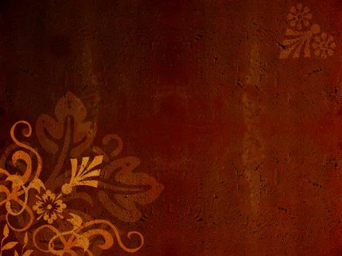 Grunge floral background Stock Illustration