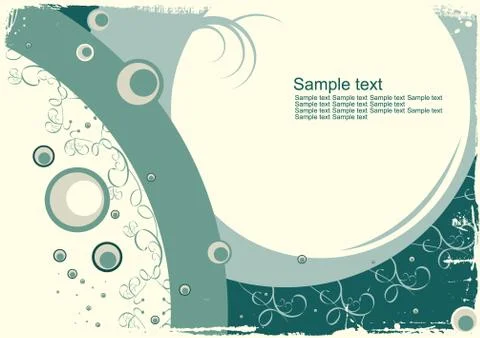 Grunge floral background Stock Illustration