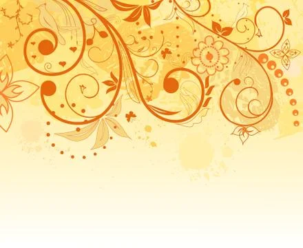 Grunge flower background, element for design Stock Illustration