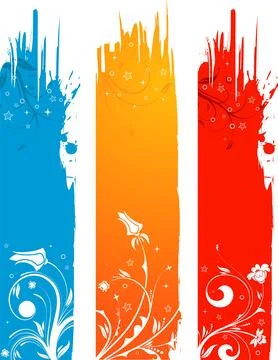 Grunge flower background Stock Illustration