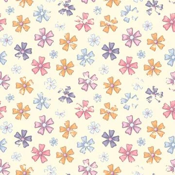 Grunge flower pattern Stock Illustration