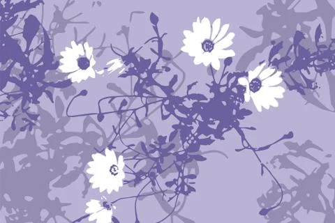 Grunge flowers background Stock Illustration