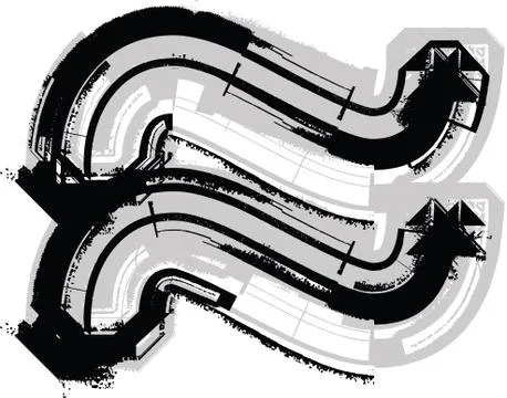 Grunge font Stock Illustration