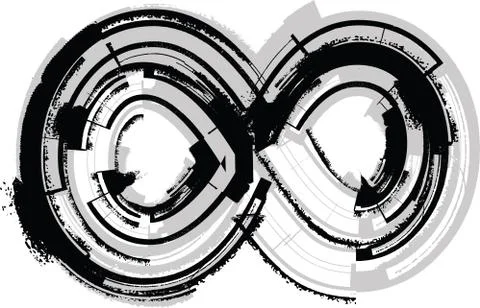 Grunge font Stock Illustration