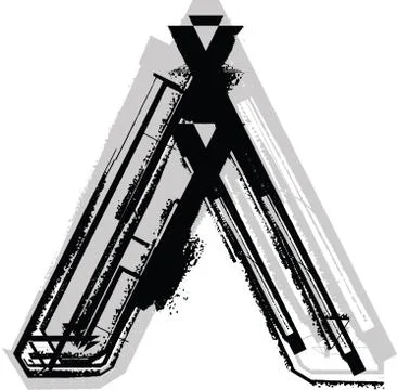 Grunge font Stock Illustration