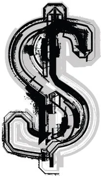 Grunge font Stock Illustration