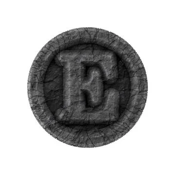 Grunge font - letter E Illustrazione stock