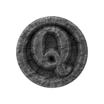 Grunge font - letter Q 스톡 일러스트