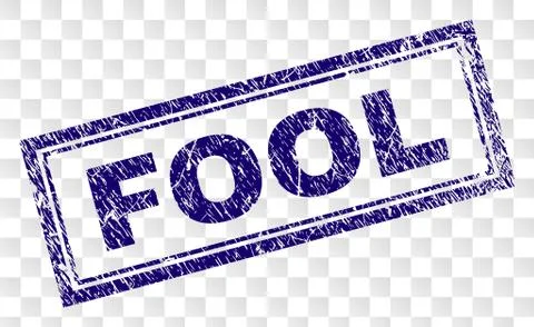 Grunge FOOL Rectangle Stamp Stock Illustration