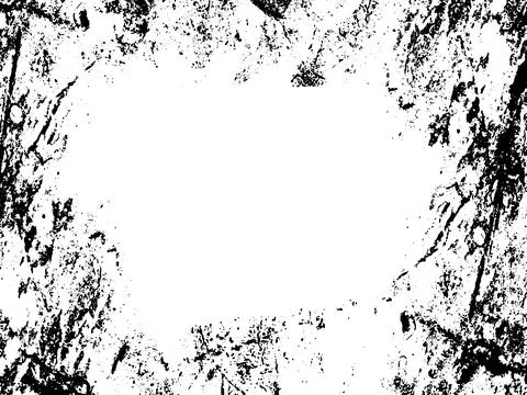 Grunge frame and border. Black and white grunge. Distress overlay texture. Stock-Illustration