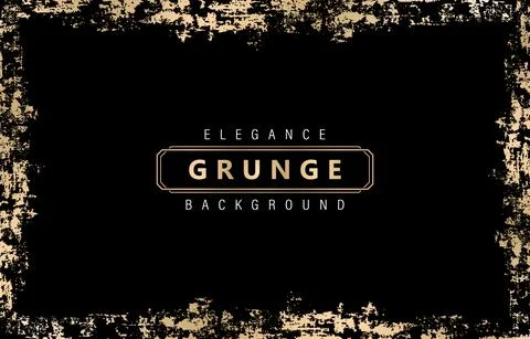 Grunge frame and borders elegance with colors golds isolated black backgrounds Stock Illustration