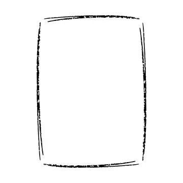 Grunge frame border shape icon, vertical rectangle decorative doodle elemen.. 스톡 일러스트