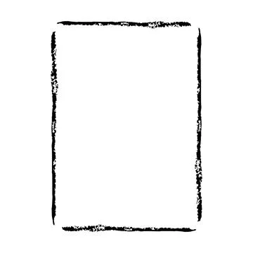Grunge frame border shape icon, vertical rectangle decorative doodle elemen.. Illustrazione stock
