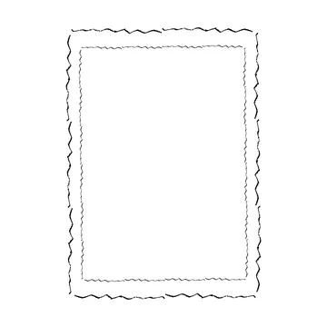 Grunge frame border shape icon, vertical rectangle decorative doodle elemen.. 스톡 일러스트