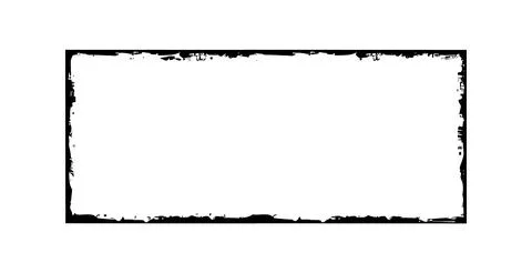 Grunge frame brush square border vector stroke paint. Texture black frame old Stock Illustration