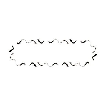 Grunge frame rectangle wave outline elongated texture element border shape .. Stock Illustration