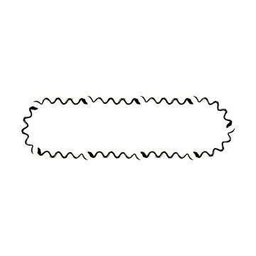 Grunge frame rectangle wave outline elongated texture element border shape .. Stock Illustration