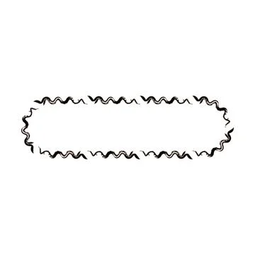 Grunge frame rectangle wave outline elongated texture element border shape .. Stock Illustration