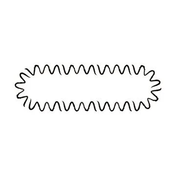 Grunge frame rectangle wave outline elongated texture element border shape .. Stock Illustration