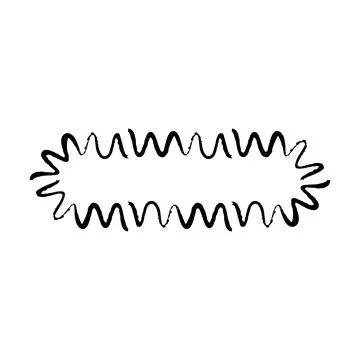 Grunge frame rectangle wave outline elongated texture element border shape .. Stock Illustration