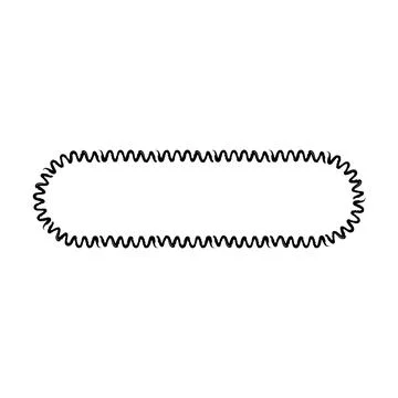 Grunge frame rectangle wave outline elongated texture element border shape .. Stock Illustration