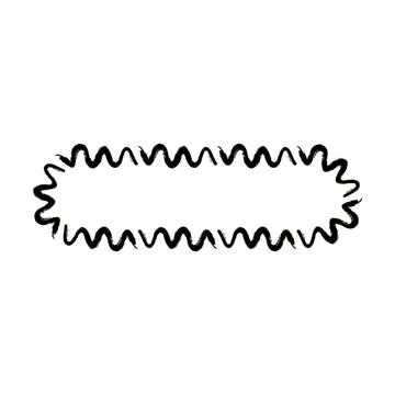 Grunge frame rectangle wave outline elongated texture element border shape .. Stock Illustration